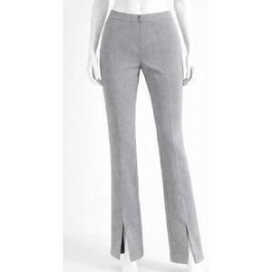 Cache y2K dress slacks trousers  Slit Grey sz 2 career office gray USA Preppy